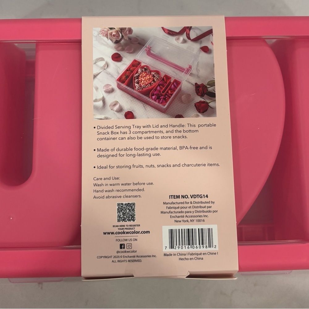 Pink Snack Box - I ❤️ U. shape - Picture 3 of 4